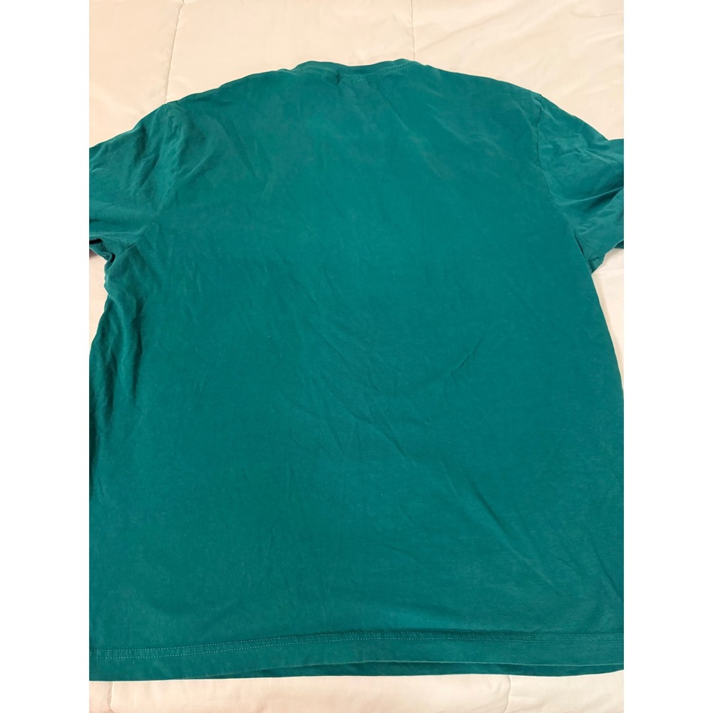 HM Keith Haring Graphic T-Shirt Mens Large Teal Green Pop Art Globe Earth Tee - Picture 5 of 5
